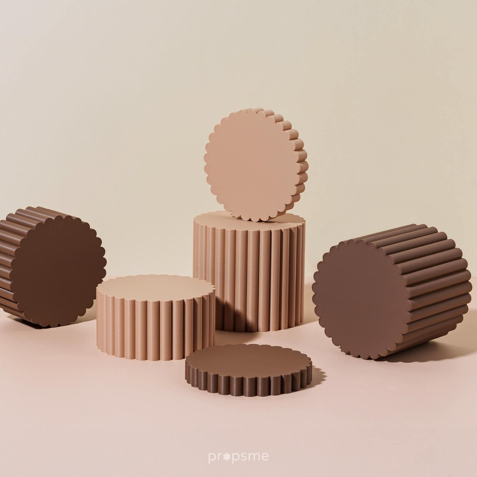 Marshmallow - Mocha Mousse Color Series — พร็อพถ่ายภาพสินค้า